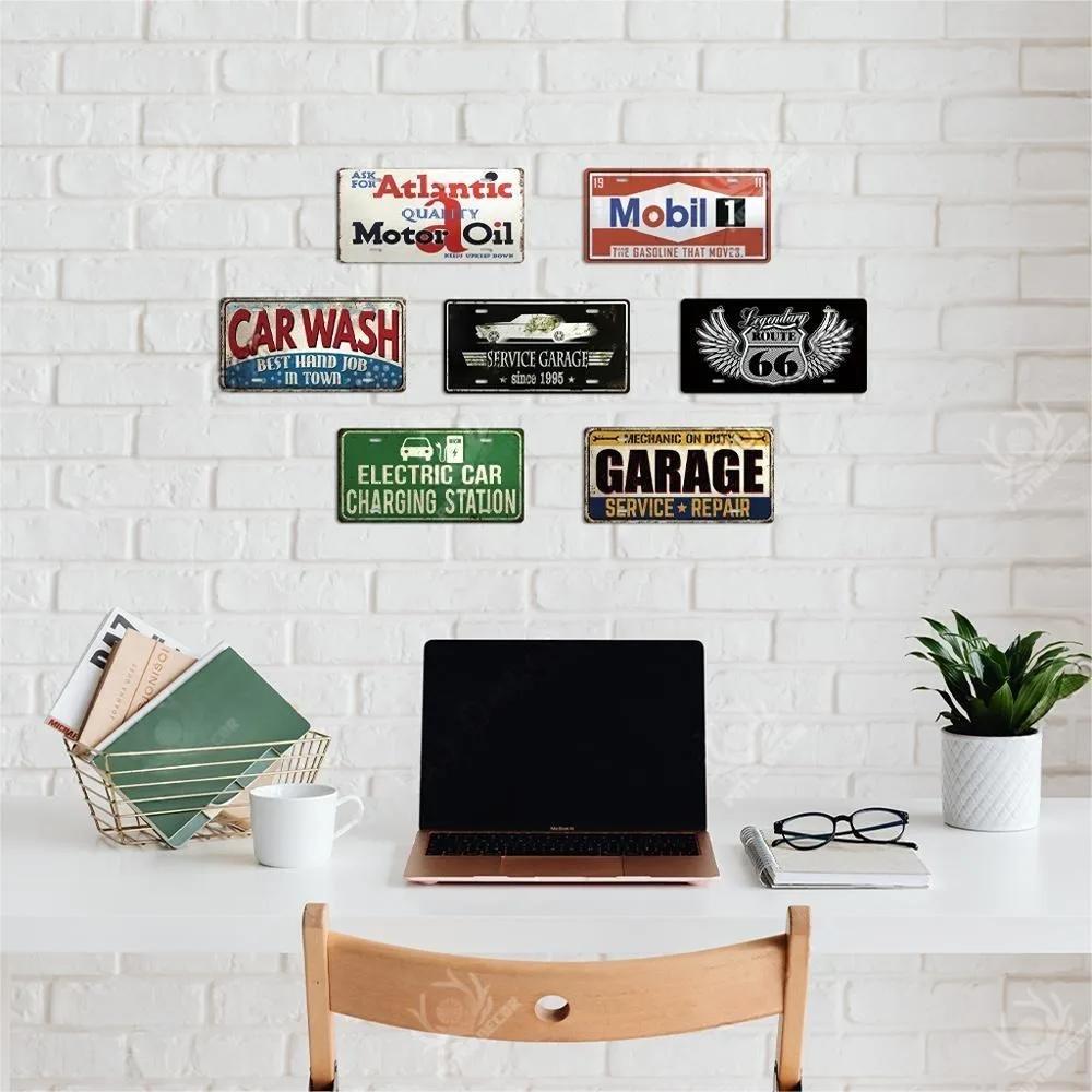 Service Reparatur Vintage Schild Nummernschild Metallschild Poster für Bar Pub Club Man Cave Garage Wanddekoration