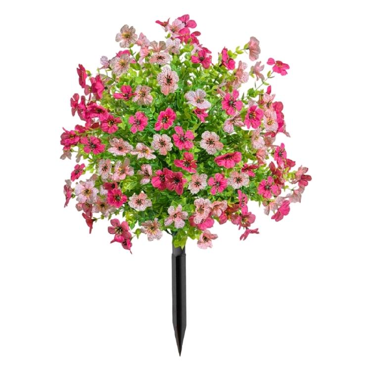 Realistic Flower Stake 22Inch High Artificial Plant Outdoor Plastic Flower For Garden Patio Front Porch Yard Landscaping