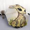 1pc Animals: rabbit, cat, deer Umbrella Portable Folding Umbrella Iron Frame Hole Bone Structure Outdoor Home Umbrella