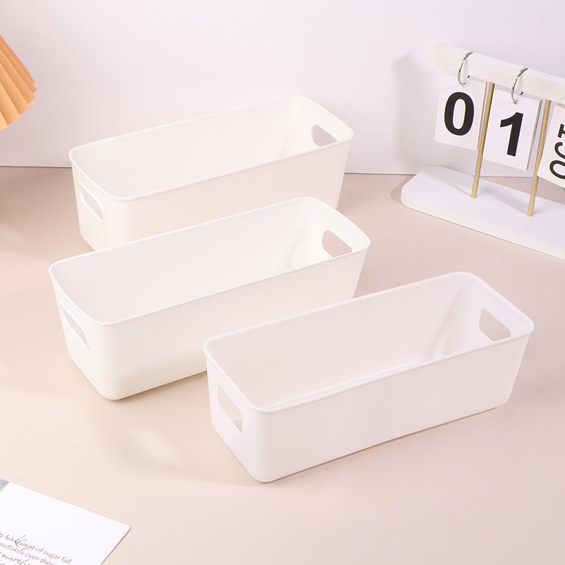 1 Stück Desktop-Aufbewahrungsbox für Schreibwaren Weiß Toilettenartikel Kosmetik Verschiedenes Kunststoff-Aufbewahrungs-Organisationsbox Schubladen-Organizer