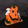 Halloween Pumpkin Figurine Desktop Ornament Collectible Statue Sculpture for Living Room