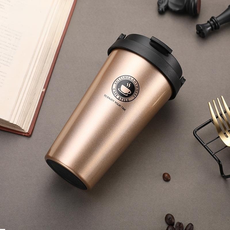 500ml Portable 304 Stainless Steel Insulated Coffee Mug Creative Gift Handheld Thermos for Travel And Outdoor
