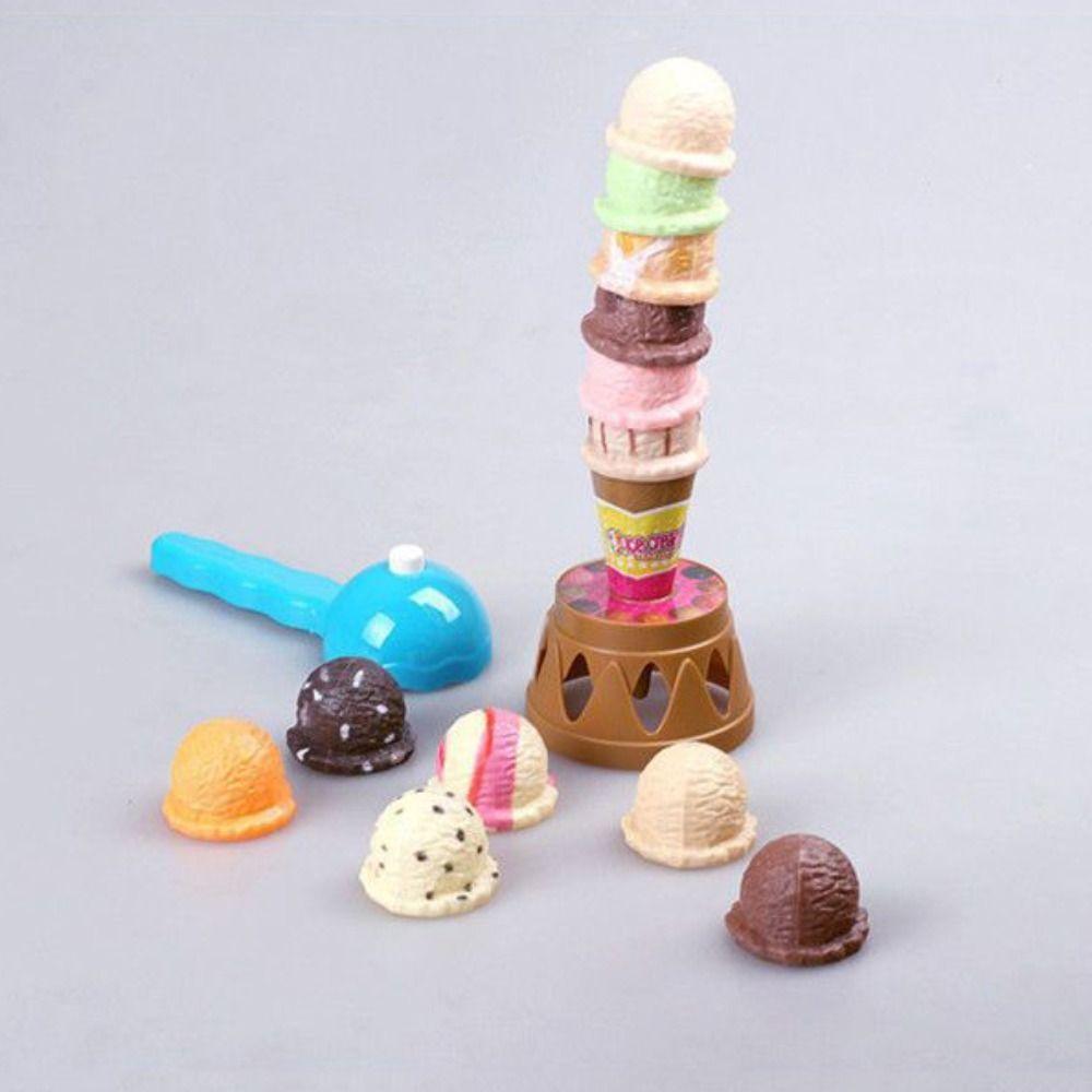 Dessert Ice Cream Games Toy Balancing Ice Cream Stack Up Balancing Toy  Pretend Play