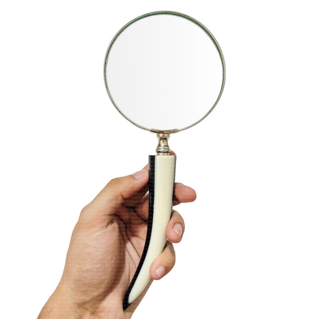 10X Brass Magnifying Glass with Bone Handle | Gifts for Boys Girls Dad Mom Seniors, Anniversary Birthday, Halloween Decor