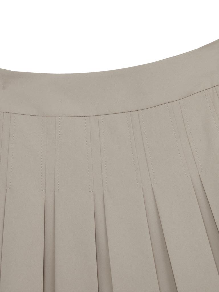 Wide Angle Co Spring Basic Pleated Culottes L_Beige