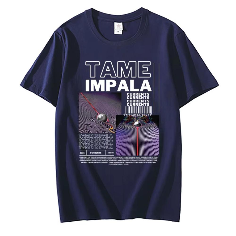 Tame Impala Currents Graphic Print Tshirts Men Women Fashion Oversized Tshirts Short Sleeve Mens Lndie Pop Rock Music T Shirts