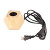 Wooden Diamond Lamp Base E26 Socket Modern Small Wood Table Lamp Base for Home Decor