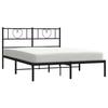 Metal Bed Frame with Headboard Black 135 X 190 Cm