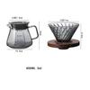 YWDL 400/600ml Coffee Sharing Pot with Dripper High Borosilicate Glass Coffee Pot Hand Drip Sharing Pot Filter Funnel Portable