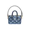 Louis Vuitton Speedy Micro Classic Monogram Denim Pillow Bag Key Pouch Coin Purse Super Mini Women bags Blue M00546