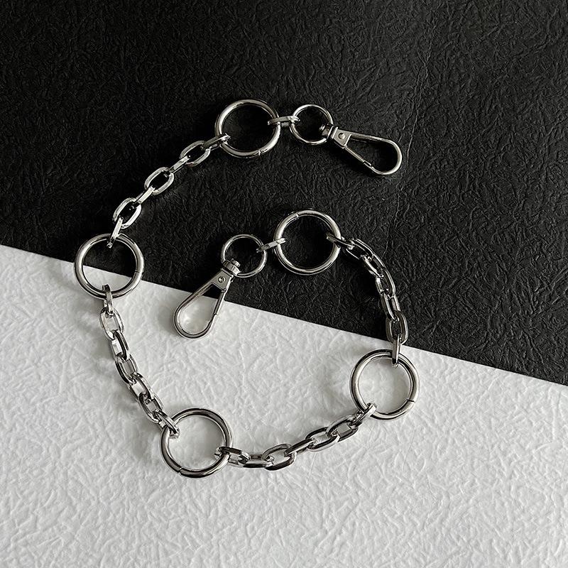 

European and American street personality trend jeans chain accessories in hip hop punk dance girl metal waist chain decoration