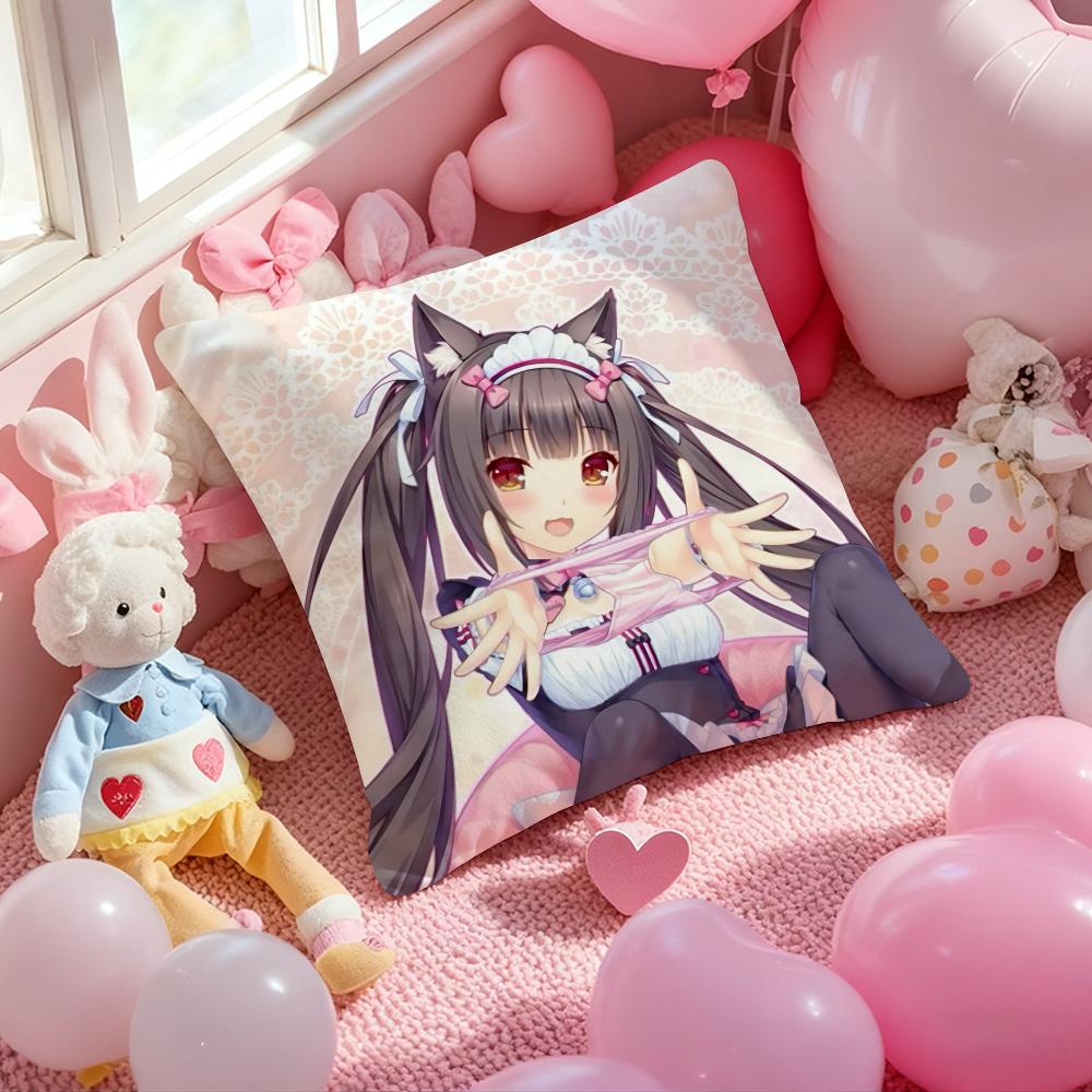 Anime Cat C-catman cartoon Cushion Cover Pattern Printed Pillowcase for Living Room Sofa Cushion Cover & Bedroom Decor