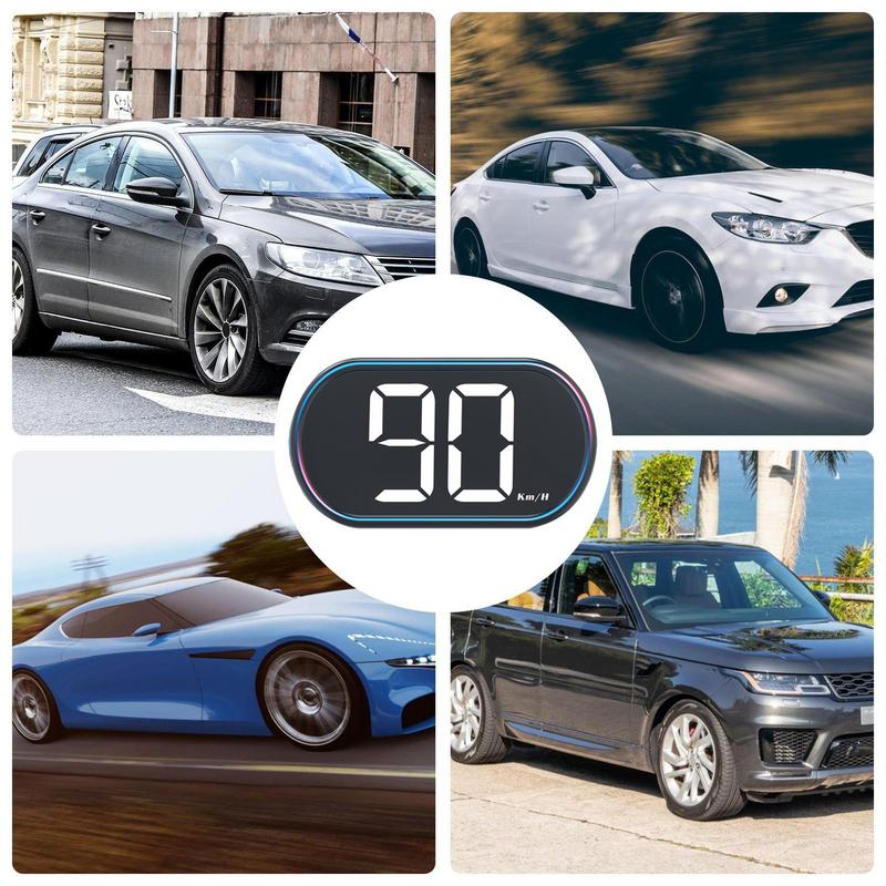 Mph Speedometer For Car Mph Odometer Head-up Display Mini Vehicle Smart Display With 3.2-Inch LED Screen Portable Car