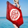1 Stück Rotes Emblem FSV Mainz Strandtuch - Weiche, Saugfähige Mikrofaser, Leicht, Ideal für den Strand, Partys, Reisen, Camping Fan-Geschenke