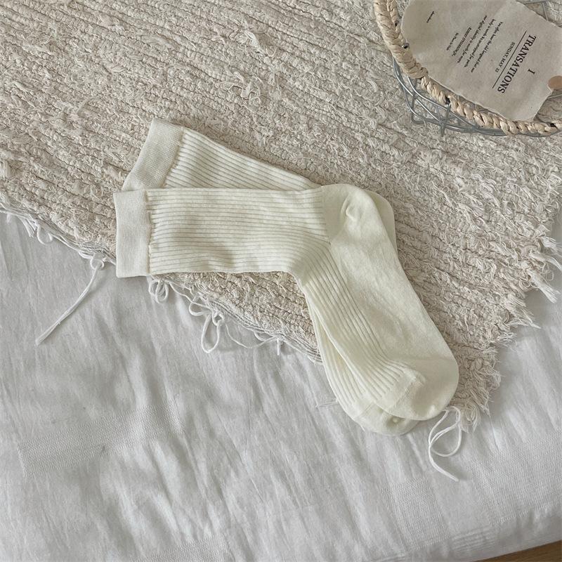 Miu Style Seamless Slouchy Mid-Calf Ballet Socks - Slimming Korean Summer Socks for Women One Size кремовый/белый