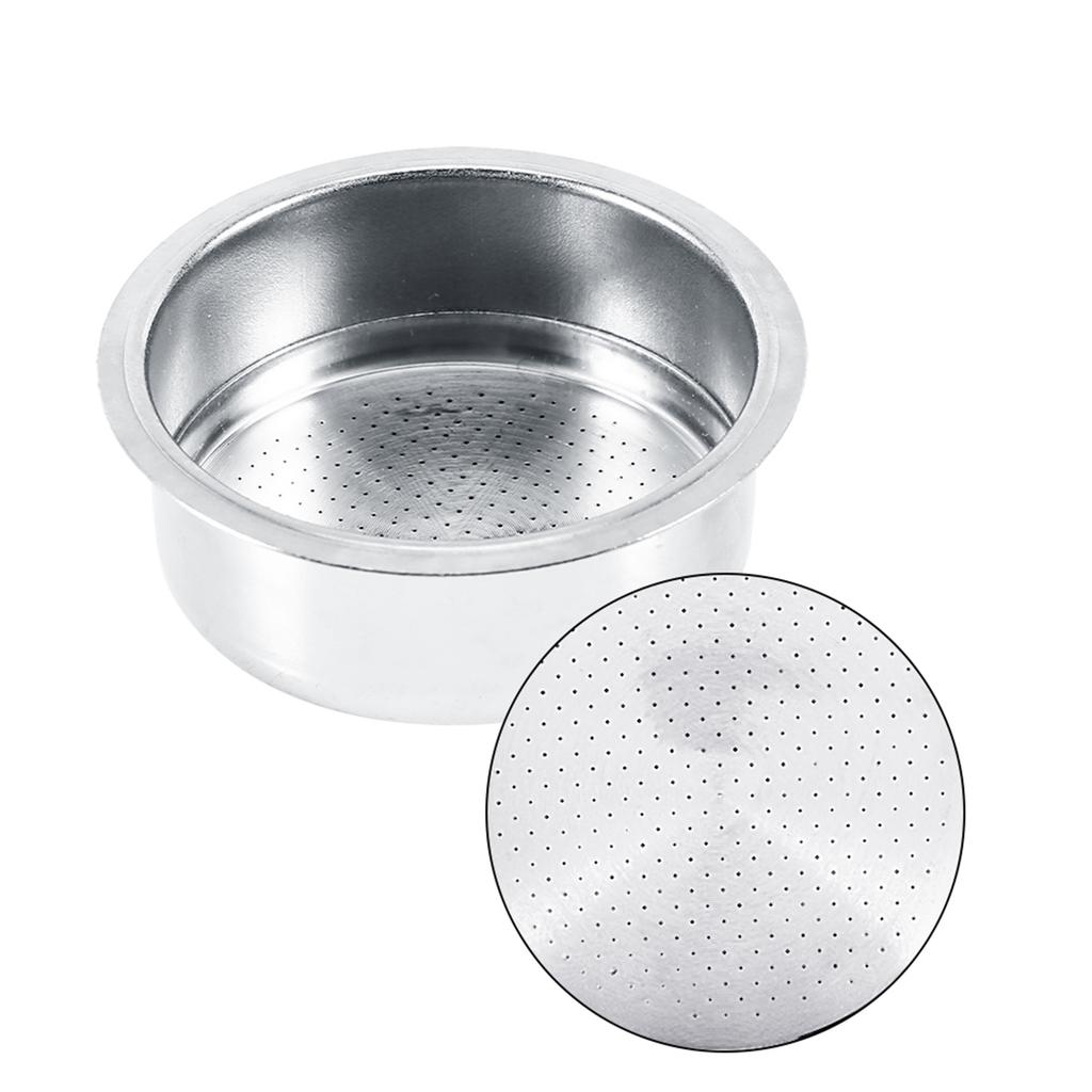 Coffee filter basket strainer made of stainless steel for 2 cups, small and practical, service life, good filter effect with reusable environment