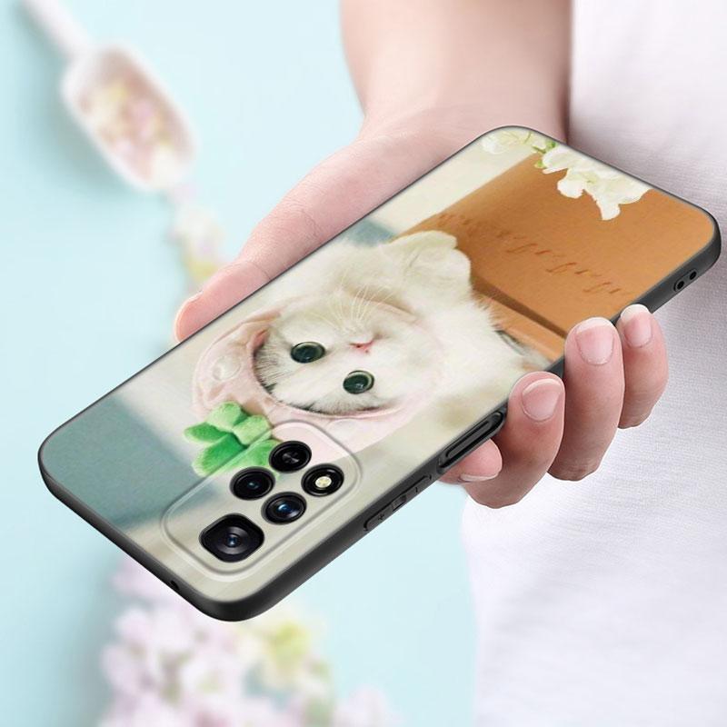 Funny Cat Dog Phone Case For Xiaomi Redmi Note 11 10 9 8 Pro 11T 5G 10T 10S 9S 9T 9i 9C 9A 8T Soft TPU Black Cover Coque Funda