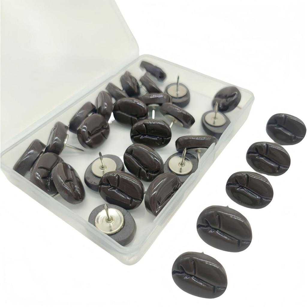 Unique Coffee Bean Design Cork Board Map Pins Cork Board Push Pins Upgrades for Home Photo Walls & Office Notice Boards