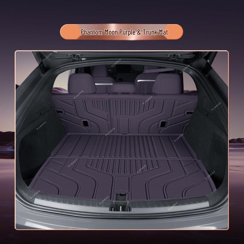 Leapmotor B01 TPE Floor Mats for 26 Models - Custom Car Interior Accessories Purple Trunk Mat + Back Mat