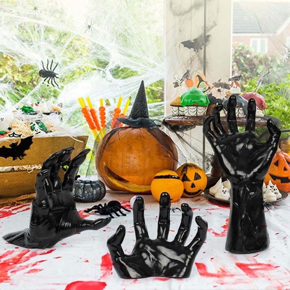 Fake Hand PVC Demon Hand Wall Mounted Creepy Design Ghost Claw Matte Finish Solid Body Spooky Prop Photo Background