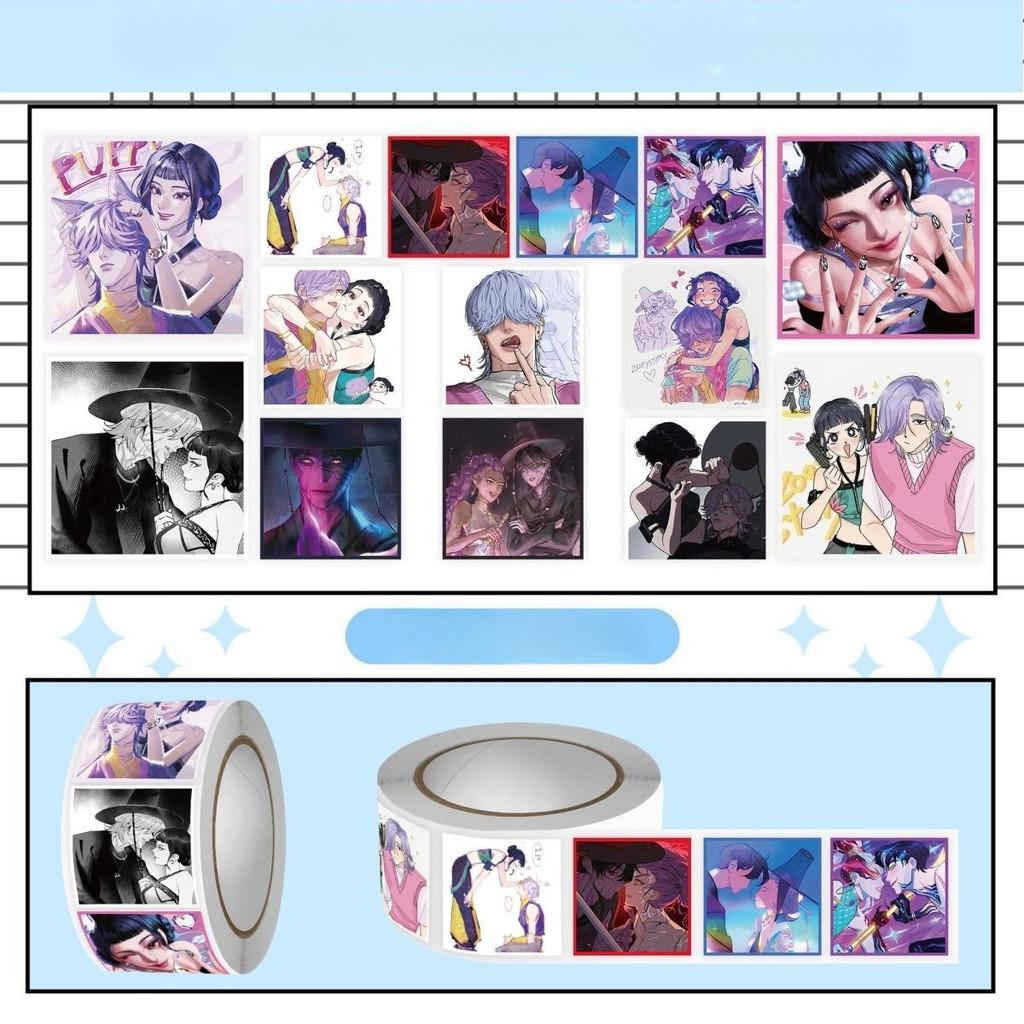 500 Stück K-Pop Hexenjagd Gruppenaufkleber - Trendiger K-Pop Stil, Perfekt für Notizbuch, Handyhülle & DIY Dekorationen(Anime Welten Laden)