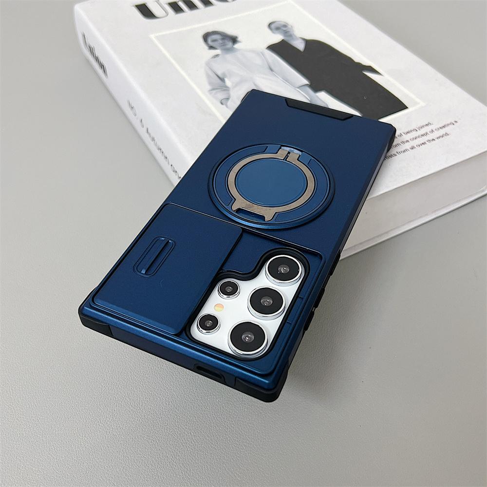 Luxury Rotating Hidden Metal Ring Car Holder Armor Case For Samsung S25 S24 Ultra S21 S22 S23 Ultra Plus S20 FE  A54 A13 A14 A15