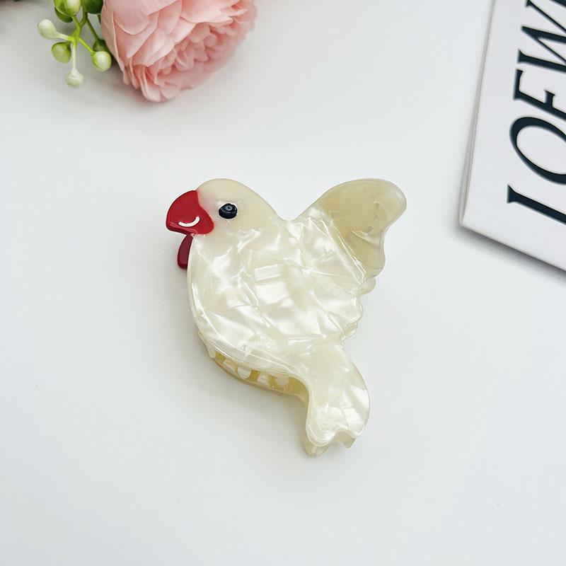 

1pc Acetic acid fat bird catching clip niche design, cute peace dove hair clip, shark clip headband at the back of the head