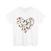 Birdwatcher Shirt, Birdwatching Birding Lovers Heart Birding Women Men T-shirt