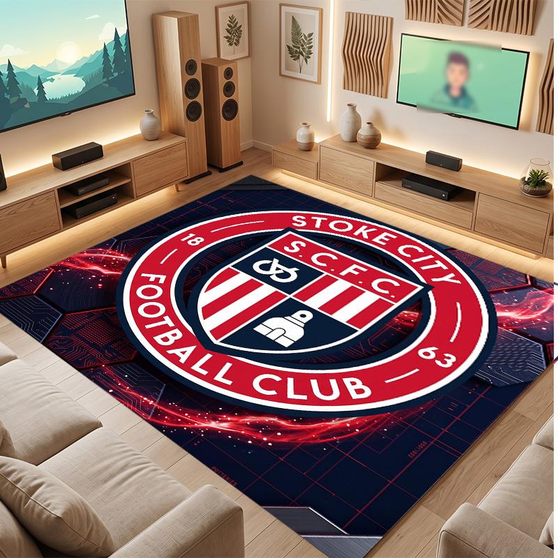 Tappeto in Velluto di Cristallo con Stampa del Southampton Football Club, Comodo Assorbente d'Acqua Antiscivolo per Pavimenti Interni