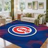 Chicago Cubs Design Crystal Velvet Rug Soft Decorative Mat for Bedroom Entrance