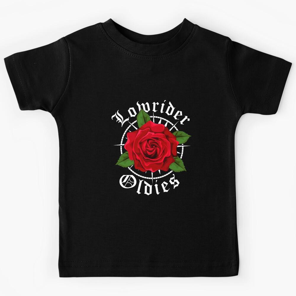 Lowrider Oldies Red Roses Old School T-Shirt Kids T-Shirt 160