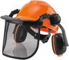 Simerlook Safety Helmet Ventilated Noise Isolation Visor Ear Muff Set Orange One