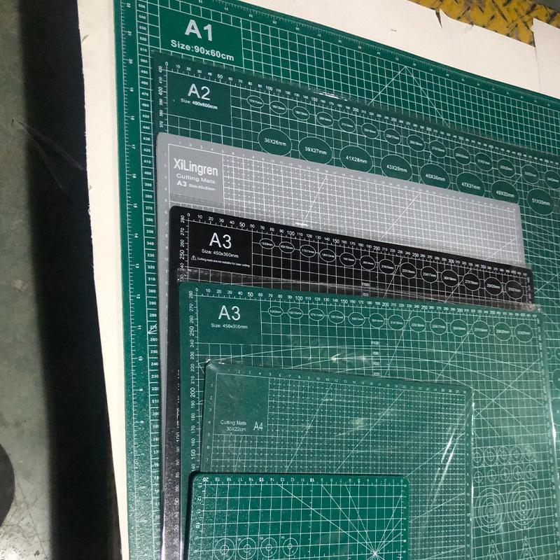 A1-A6 Dubbelsidig Grön Självläkande Skärmatta, 2,3 mm, för Papper, Konst och Gravyr.