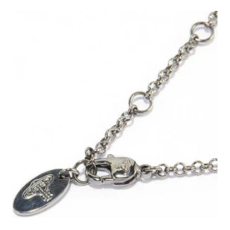 VIVIENNE WESTWOOD Mini Bas Relief Classic Crystal Pendant Necklace Women Necklace Gunmetal 63020086-S108-CNS108