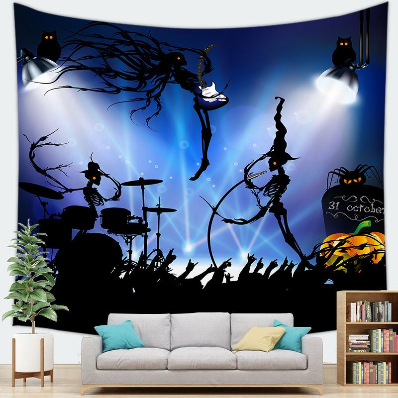 Halloween theme Ghost background digitalprinted polyester tapestries living rooms bedrooms macrame wall hanging room