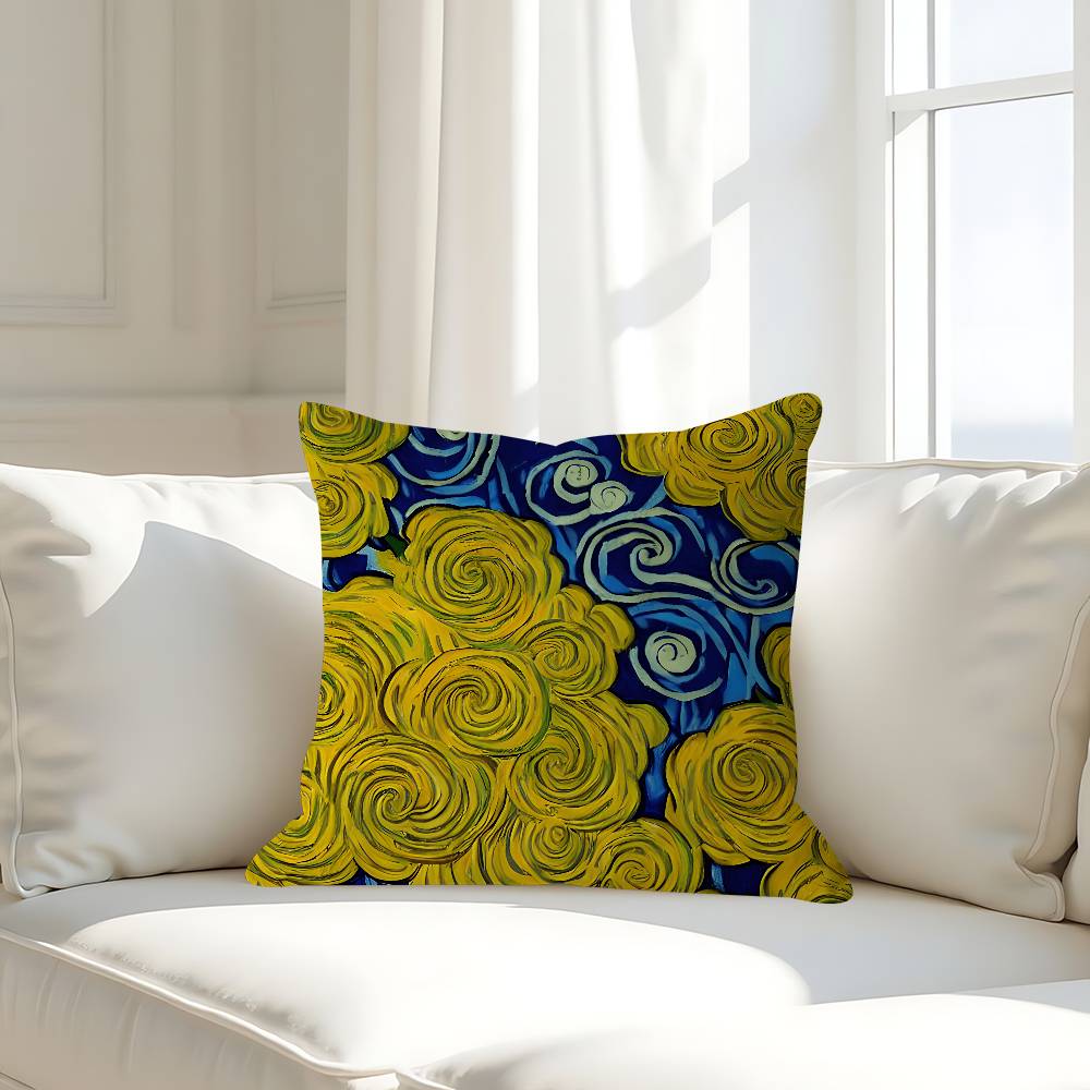 Van Gogh Famous Painting Cushion Cover Car Throw Pillow Case For Sofa Car Christmas Gift 40x40cm 45x45cm