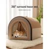 All-Season Warm Dog House: Enclosed, Detachable & Washable Nest for Small & Large Dogs