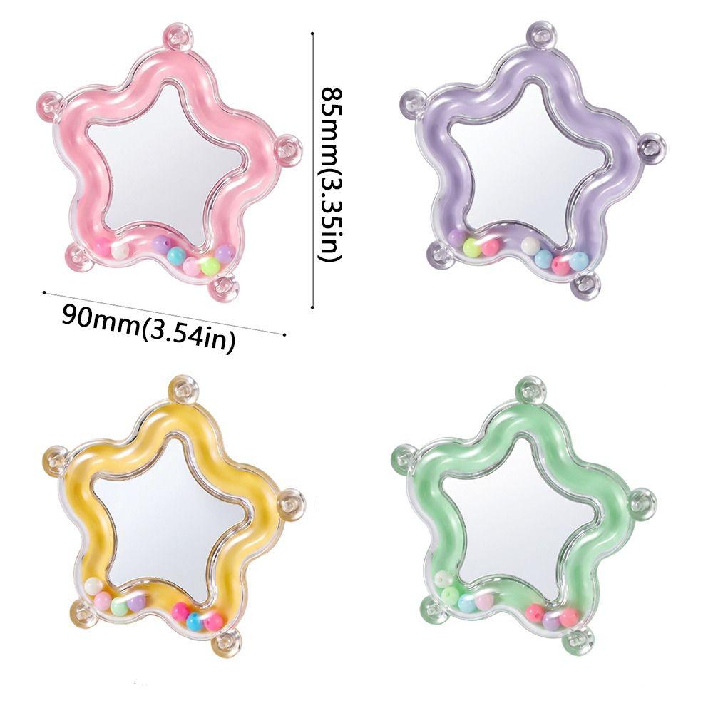 Colorful Beads Star Rotating Parrot Mirror Toy Mirror Parrot Interactive Toy  Bird Supplies
