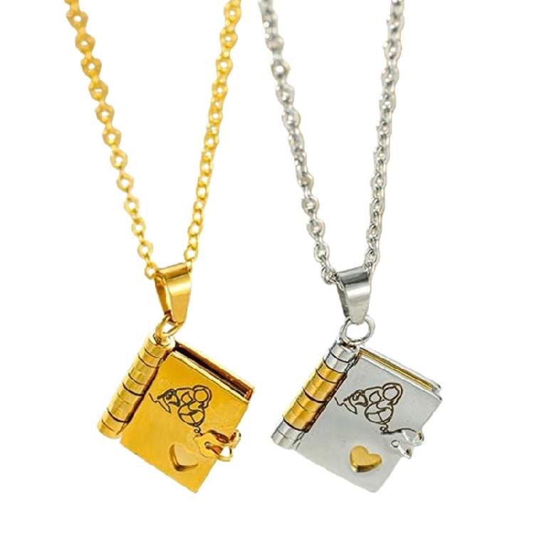 Buch Inspiriertes Graviertes Halsband Für Enkelinnen Nachdenkliches Geschenk Von Oma Titanstahl Halskette