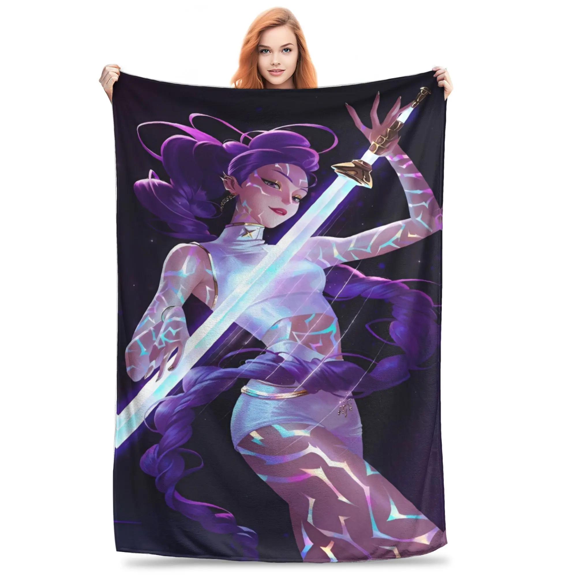 

Huntrix KPop Demon Hunters Mira Zoey Rumi Super Soft Blanket Decorative Plush Bedding Throws Flannel Bedspread Sofa Bed Cover 40x50inch 101x127cm
