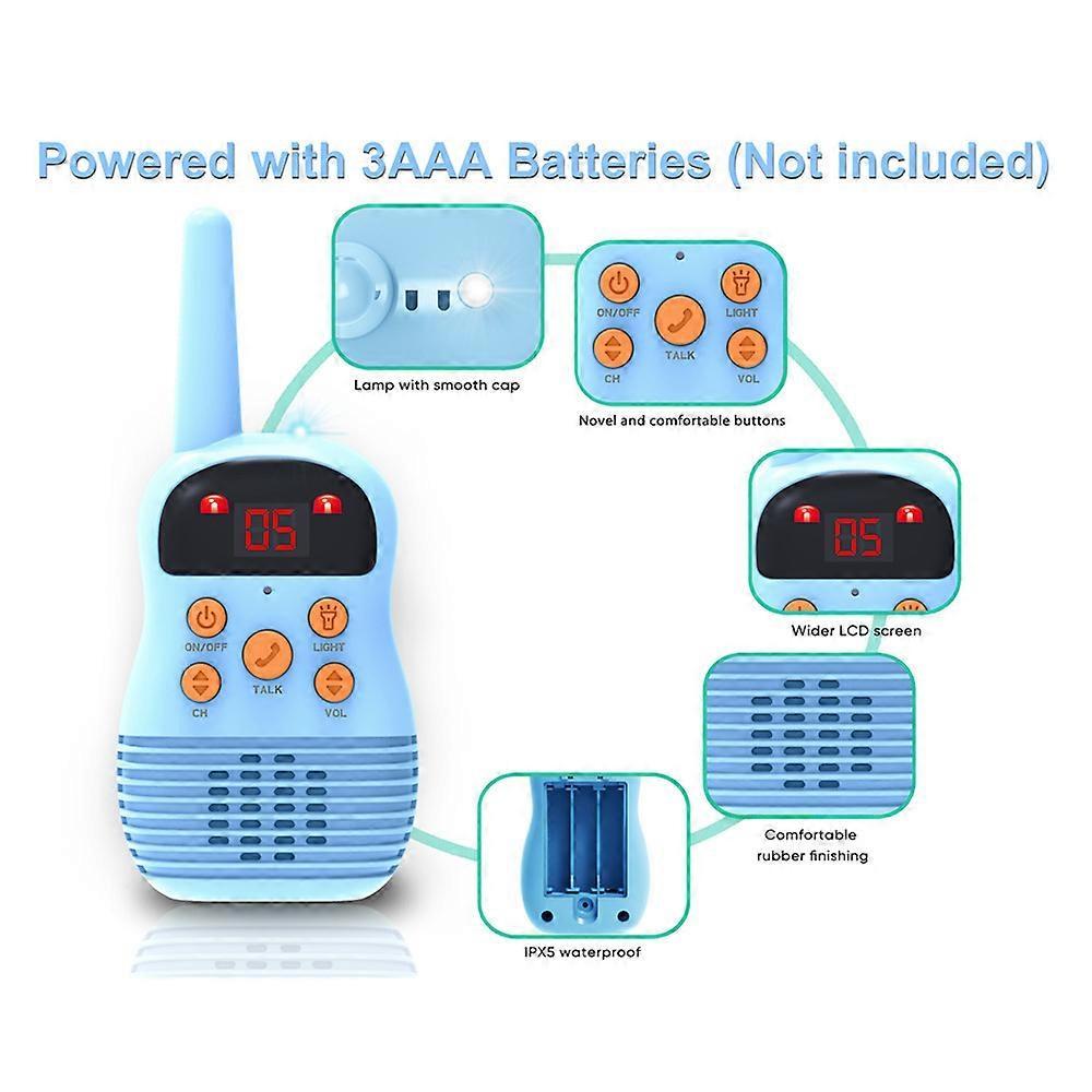 Walkie Talkie Kids Toys for 3-12 Years Old Boy Gift Kids Walkie Talkies 3 Miles Range 22 Channels for Camping Outside Adventure