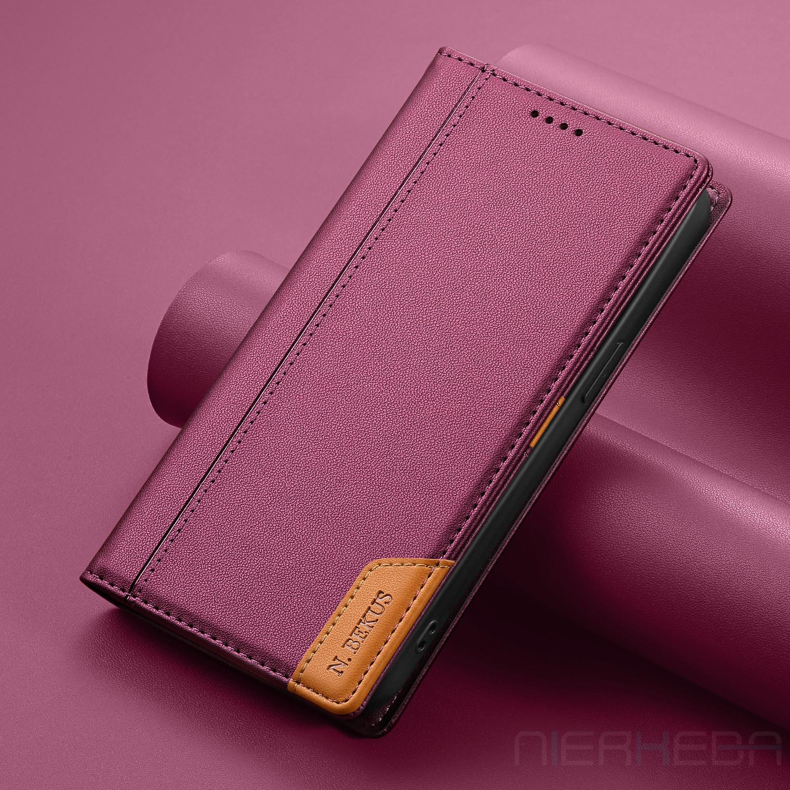 

Magnetic Leather Flip Wallet Case for iPhone 17 Air 16E 16 Pro Max 15 14 13 12 11 XS XR Max SE 8 7 Plus Cards Bag Phone Cover iPhone 7 8 SE2 SE3 червоний