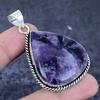 Sage Amethyst Gemstone 925 Sterling Silver Jewelry Pendant 2.25"