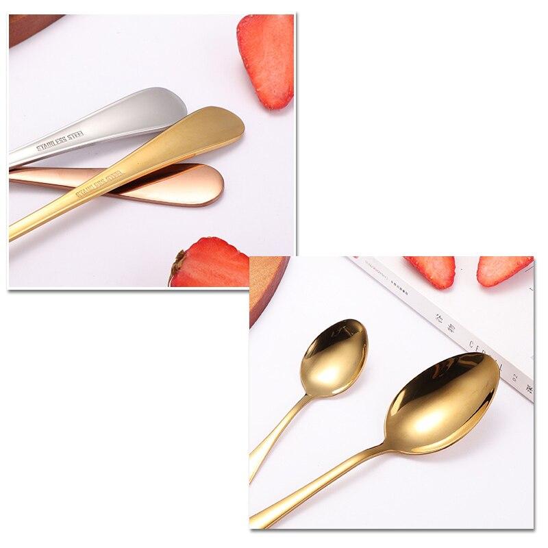 24 Pieces Stainless Steel Luxury Tableware Cutlery Set Gold Tableware Set Knife Fork Spoon Dishwasher Portable Tableware