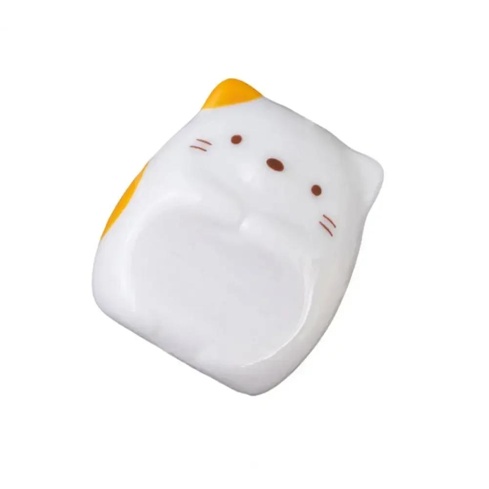 Cute Ceramic Chopstick Holder Creative Shape Adorable Appearance Porcelain- Cartoon Cat Bear Chopstick Kawai Tableware Holder