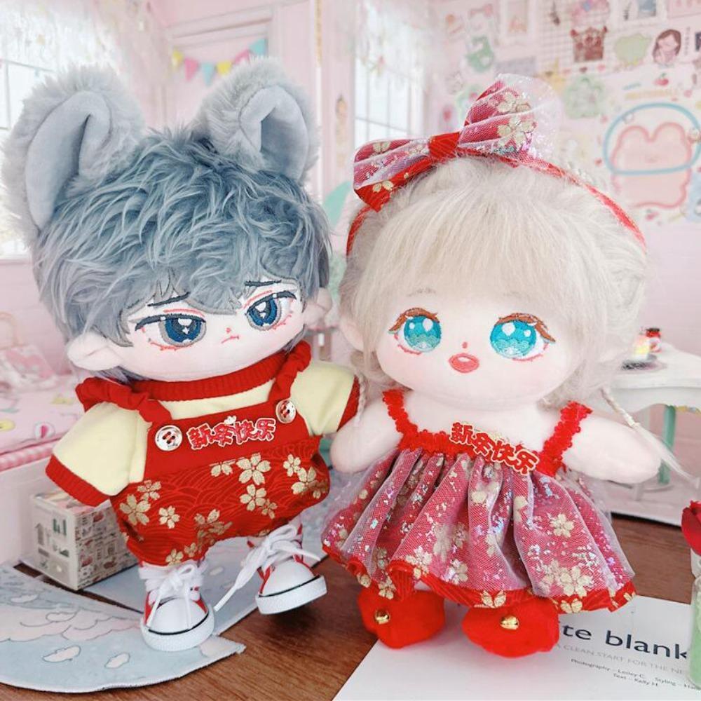 New Year's Clothing Stuffed Doll Dress Suit Shawl Plush Toys Clothes Girl Gift