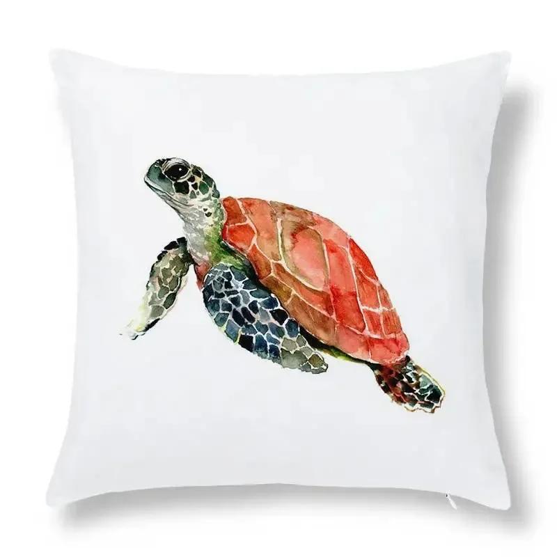 

Роскошная наволочка для украшения дома, наволочка для подушки, наволочка для диванной подушки в гостиную, креативная наволочка с узором маленькой черепахи 66x66cm бордовый