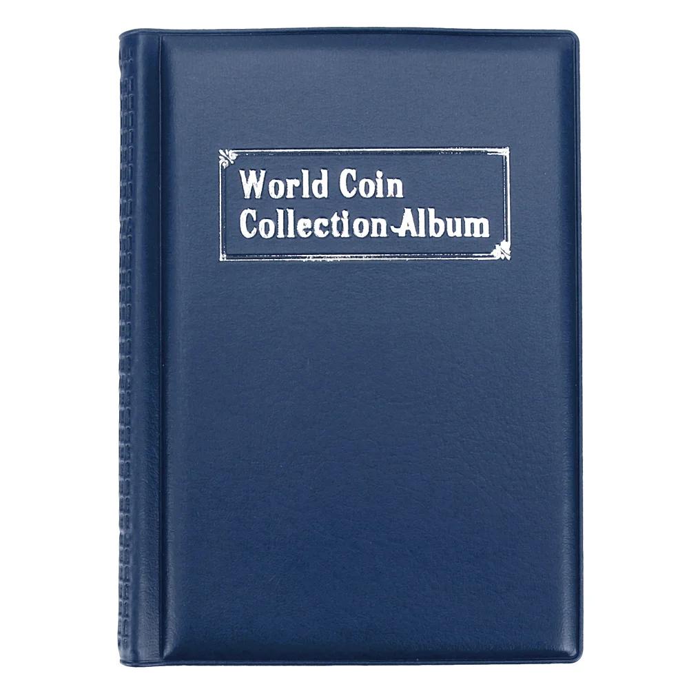 HWZXYXGS 120/60 Pockets Artificial PU Leather Coins Collection Album Book Collecting Money Organizer Storage Bags PVC Film