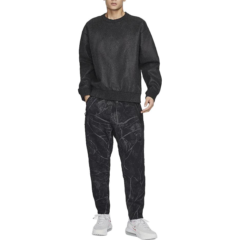 Nike Forward Series Solid Color Crew Neck Casual Sports Sweatshirt Men Sweatshirt Black FB7432-060