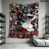 Puella Magi Madoka Magica Wall Tapestry Aesthetic Wall Hanging Printed Fabric Blanket Decorative Tapestries for Bedroom Living Room Home Decor